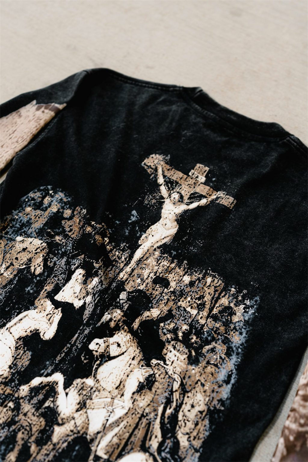 -SAINT Long Sleeve Distressed Shirt