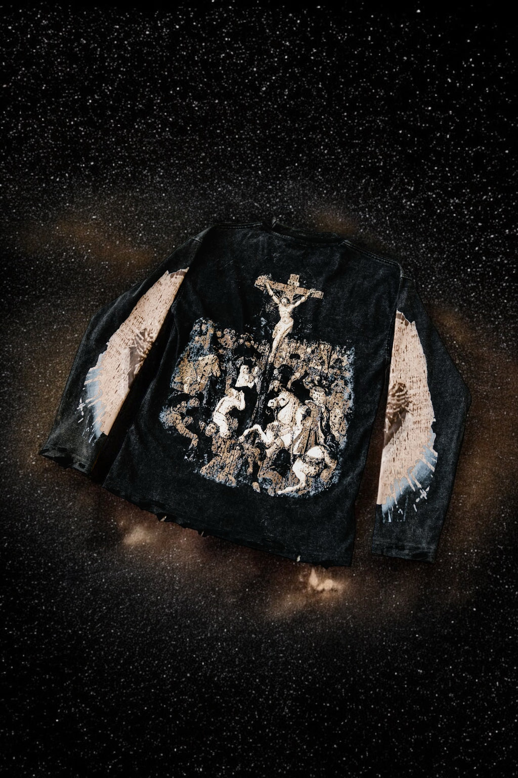 SAINT Long Sleeve Distressed Shirt